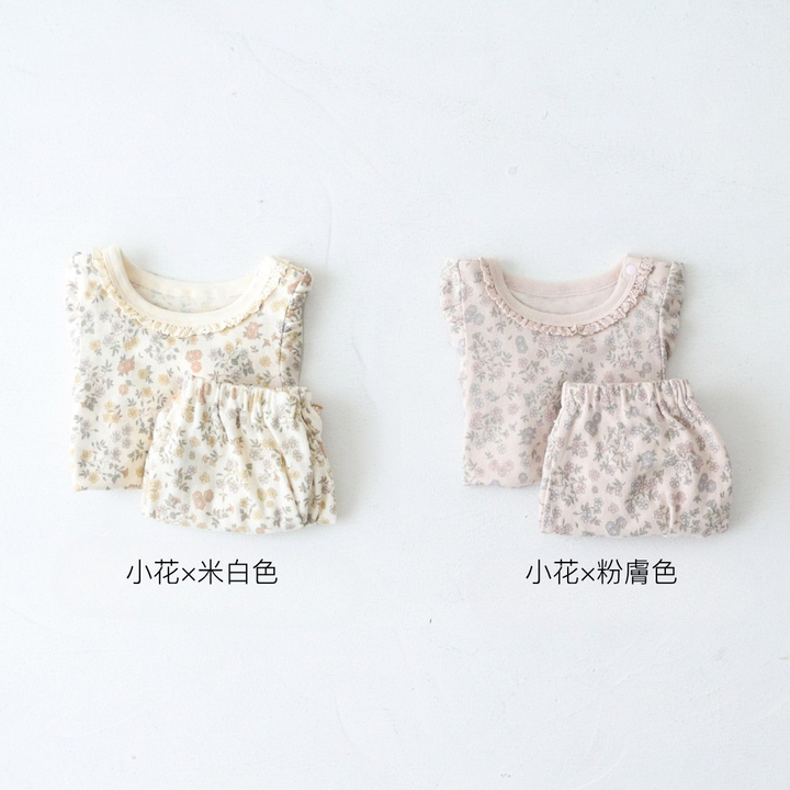 花花短袖上衣+南瓜短褲