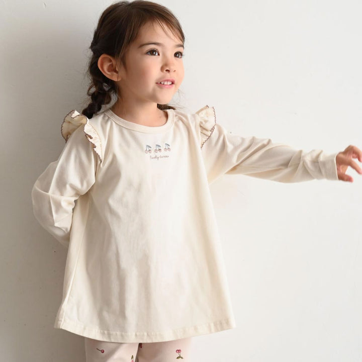 【秋冬上衣】 長袖 荷葉邊 T恤