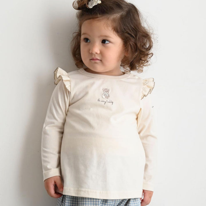 【秋冬上衣】 長袖 荷葉邊 T恤