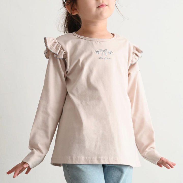 【秋冬上衣】 長袖 荷葉邊 T恤