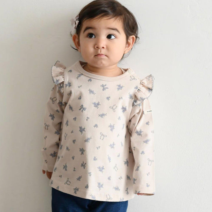 【秋冬上衣】 長袖 荷葉邊 T恤