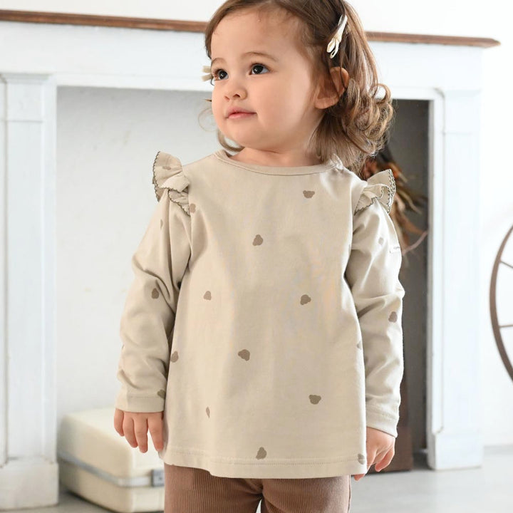 【秋冬上衣】 長袖 荷葉邊 T恤