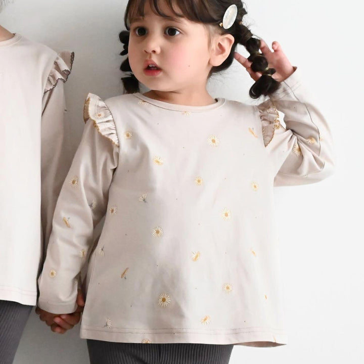 【秋冬上衣】 長袖 荷葉邊 T恤