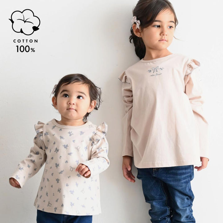 【秋冬上衣】 長袖 荷葉邊 T恤