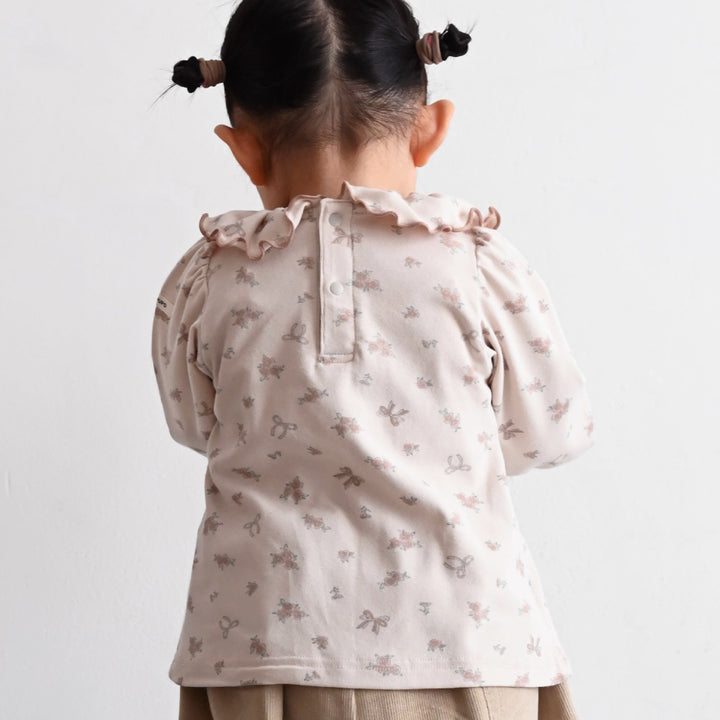 【秋冬上衣】 荷葉領 長袖 T恤