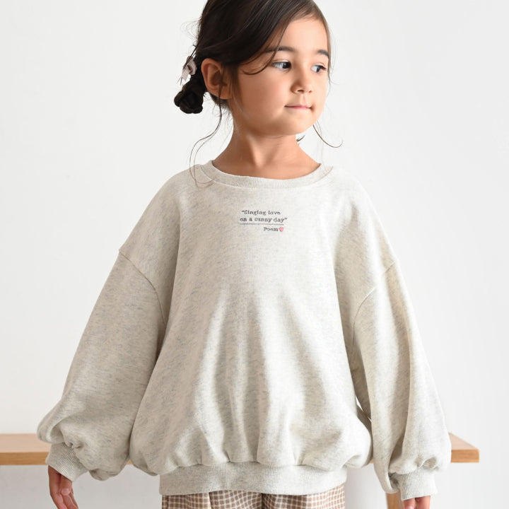 【秋冬上衣】袖口愛心貼布 圓領衛衣