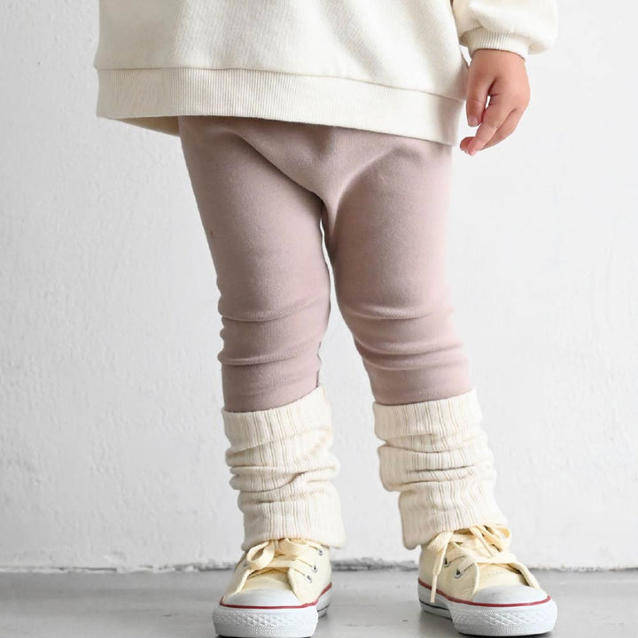 【秋冬褲子】雙色磨毛翻折 內搭褲