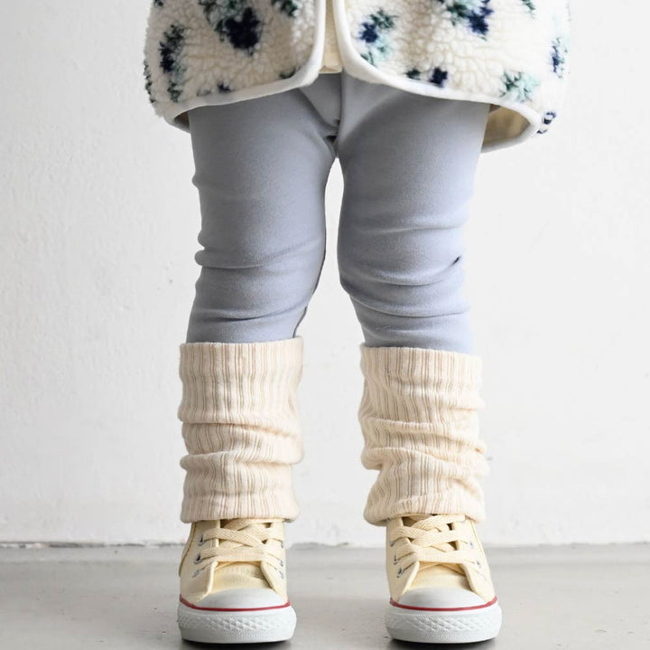 【秋冬褲子】雙色磨毛翻折 內搭褲