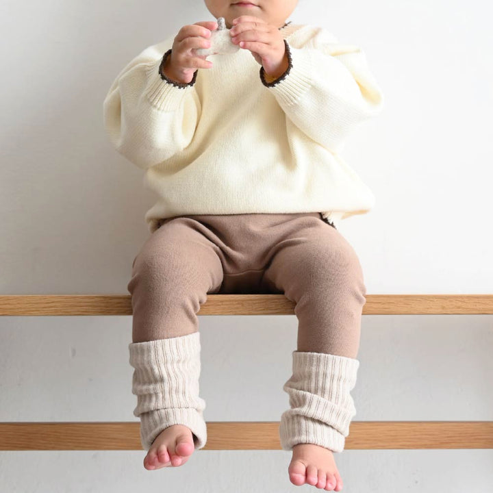 【秋冬褲子】雙色磨毛翻折 內搭褲