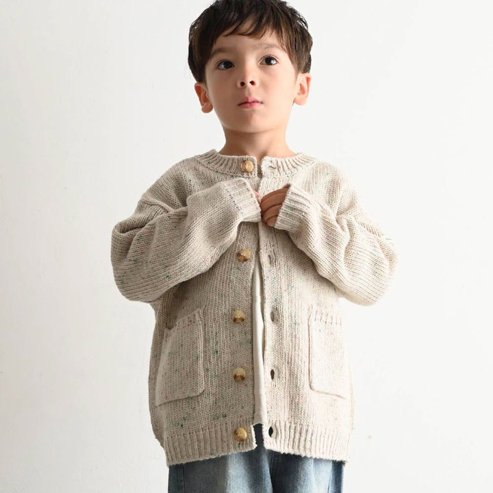 【秋冬外套】彩色紗點 針織外套