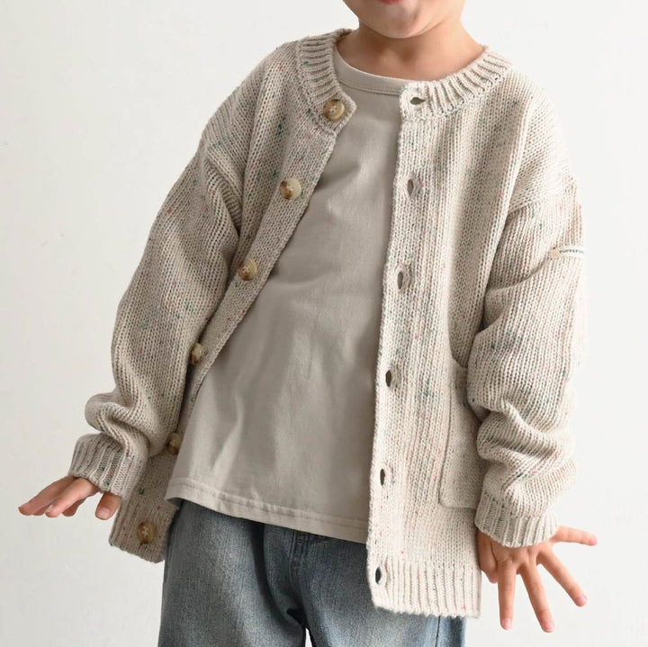 【秋冬外套】彩色紗點 針織外套