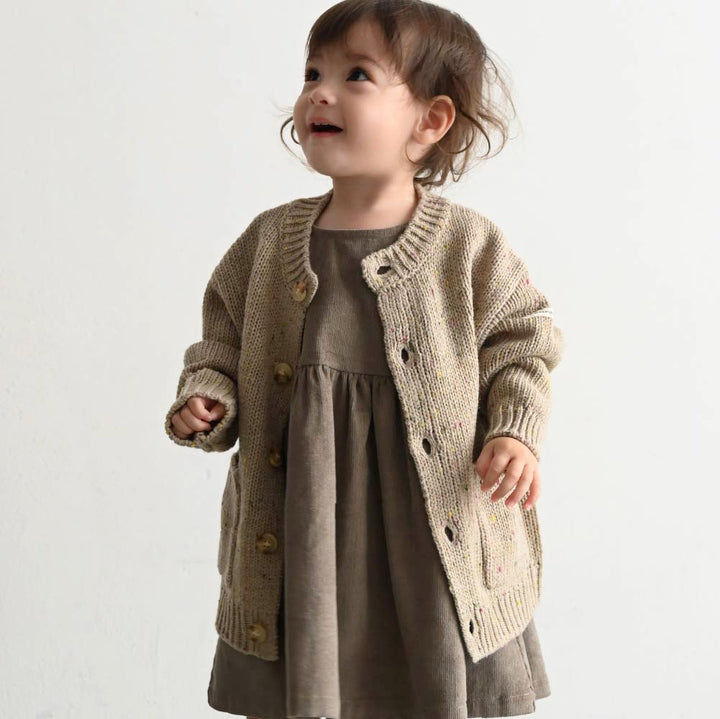 【秋冬外套】彩色紗點 針織外套