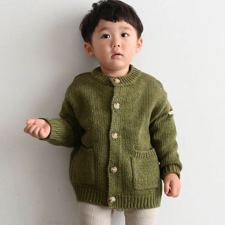 【秋冬外套】彩色紗點 針織外套