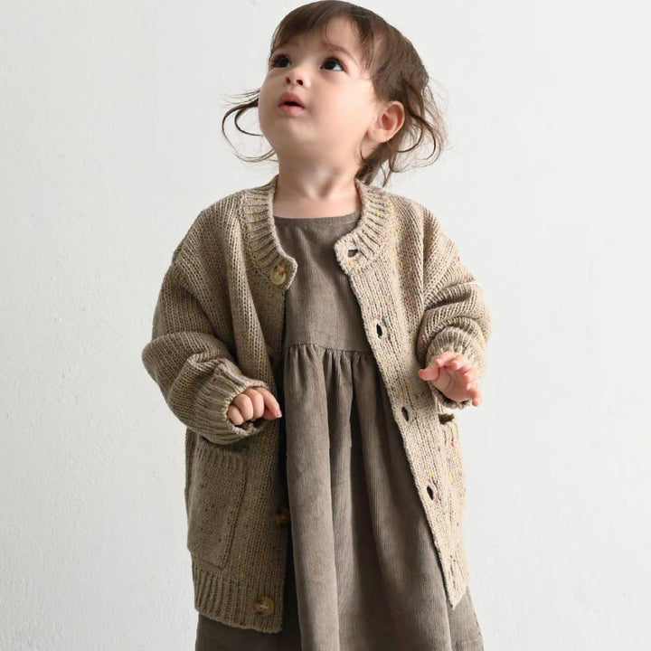 【秋冬外套】彩色紗點 針織外套