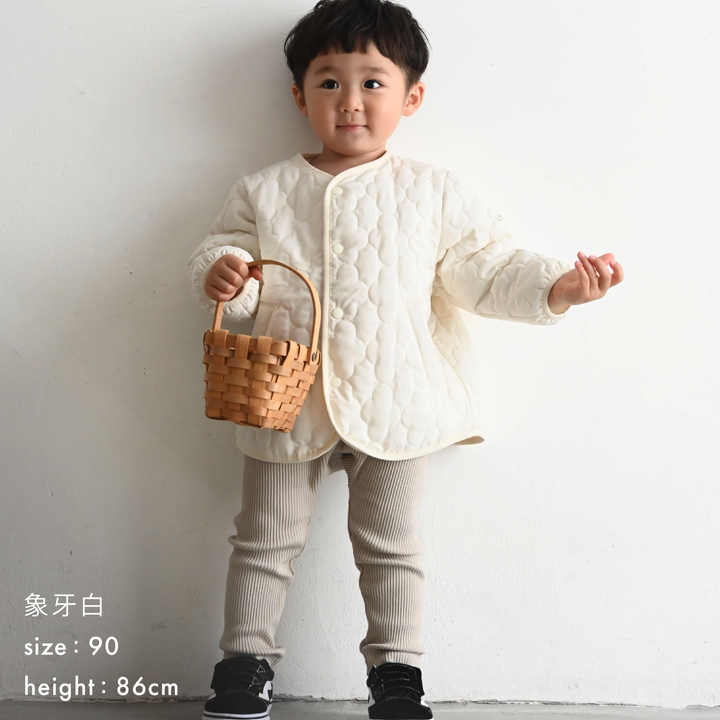 【秋冬外套】防潑水 可機洗 無領菱格鋪棉外套