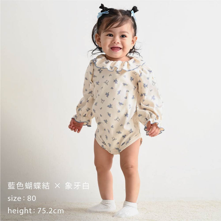 【秋冬連身衣】荷葉領長袖包屁衣