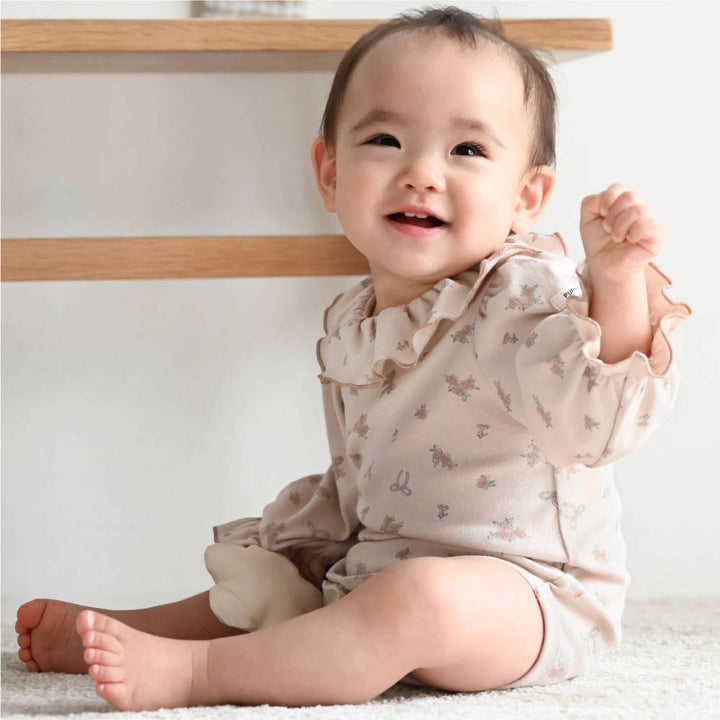 【秋冬連身衣】荷葉領長袖包屁衣