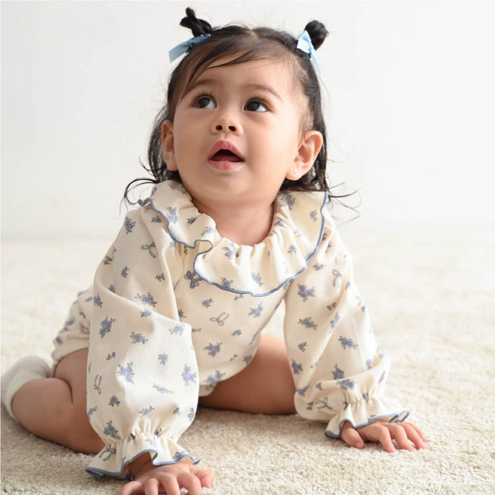 【秋冬連身衣】荷葉領長袖包屁衣