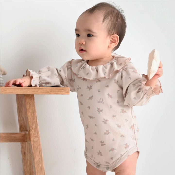 【秋冬連身衣】荷葉領長袖包屁衣