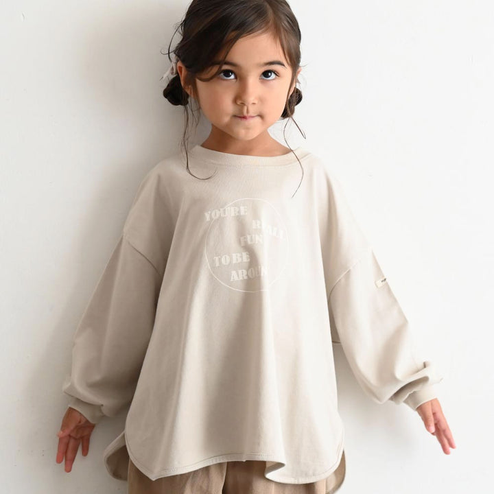 【秋冬上衣】 圓弧下擺 長袖 T恤