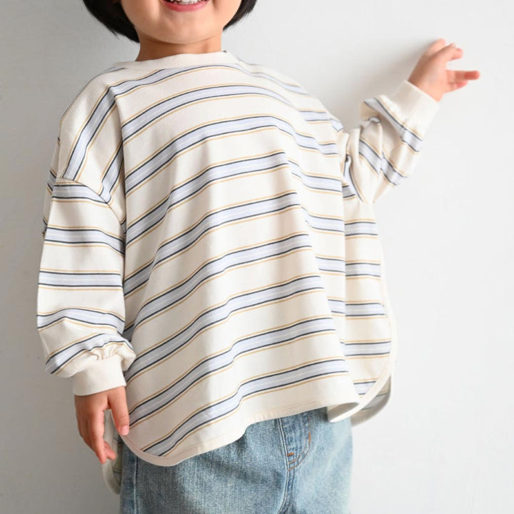 【秋冬上衣】 圓弧下擺 長袖 T恤