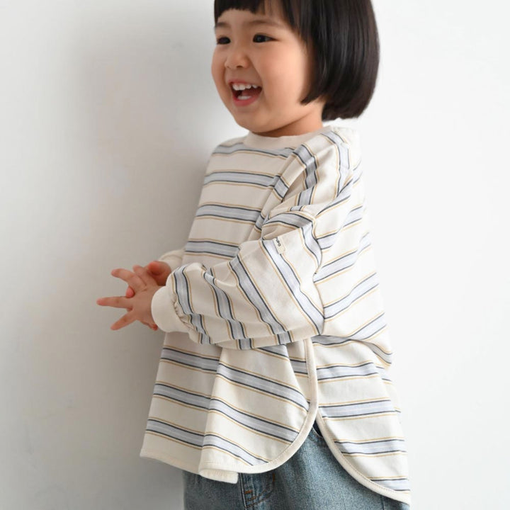 【秋冬上衣】 圓弧下擺 長袖 T恤