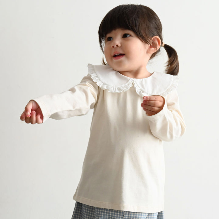 【秋冬上衣】 大翻領 長袖T恤