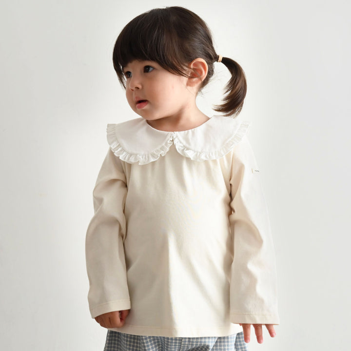 【秋冬上衣】 大翻領 長袖T恤