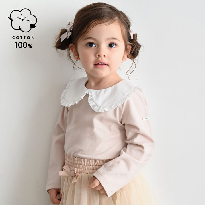 【秋冬上衣】 大翻領 長袖T恤