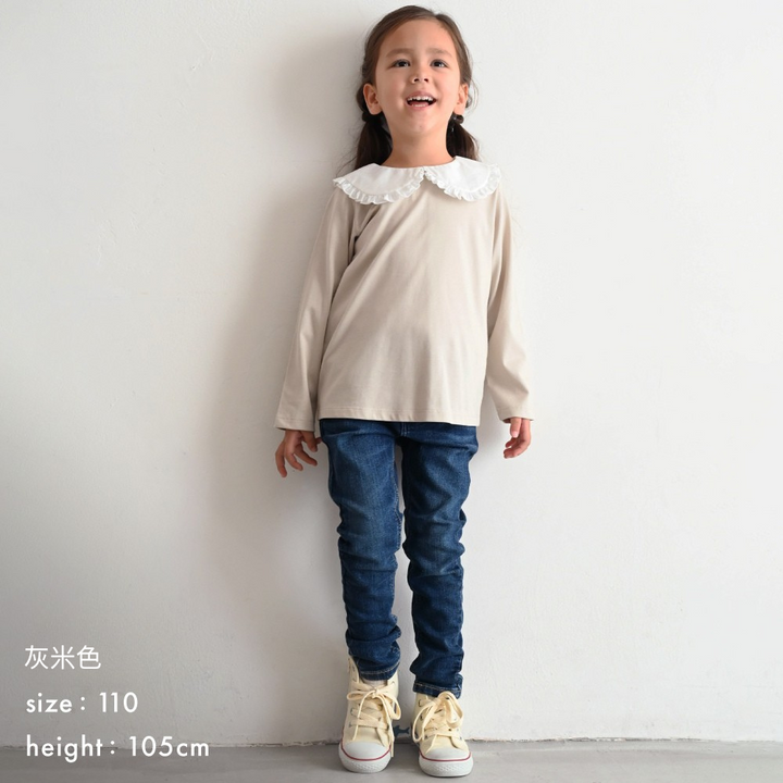 【秋冬上衣】 大翻領 長袖T恤