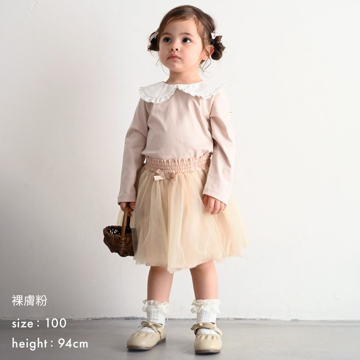 【秋冬上衣】 大翻領 長袖T恤