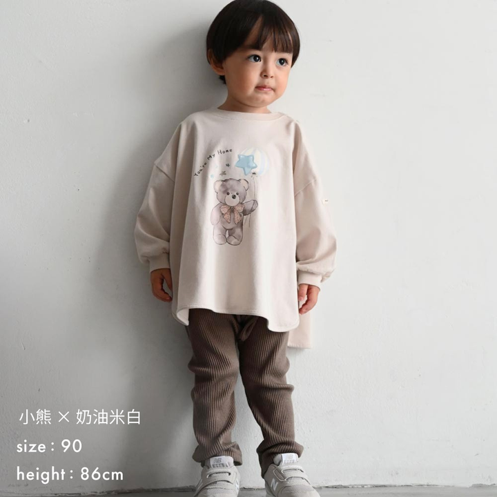 【秋冬上衣】 圓弧下擺 長袖 T恤