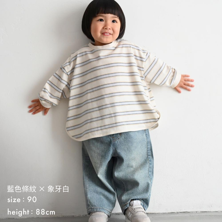 【秋冬上衣】 圓弧下擺 長袖 T恤