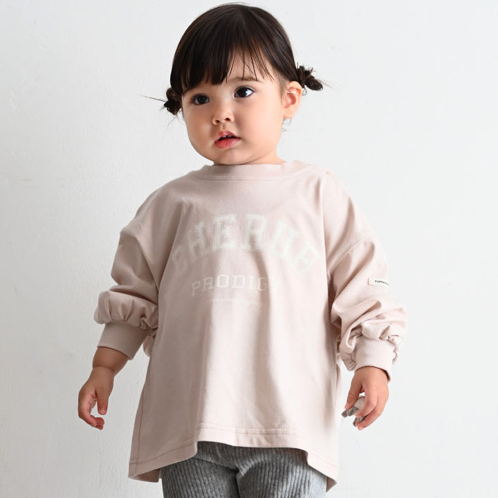 【秋冬上衣】 學院風字母 長袖 T恤