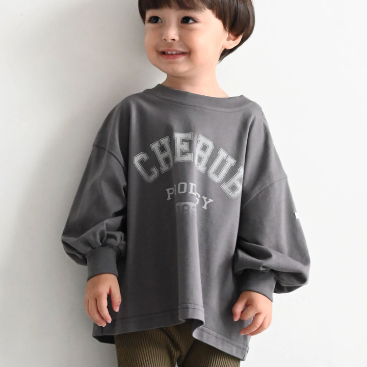 【秋冬上衣】 學院風字母 長袖 T恤