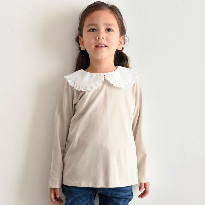 【秋冬上衣】 大翻領 長袖T恤