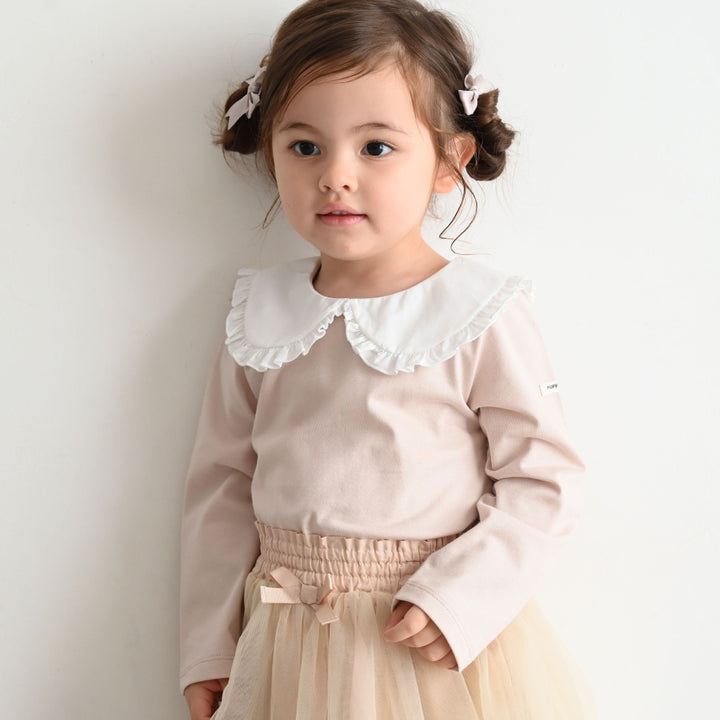 【秋冬上衣】 大翻領 長袖T恤