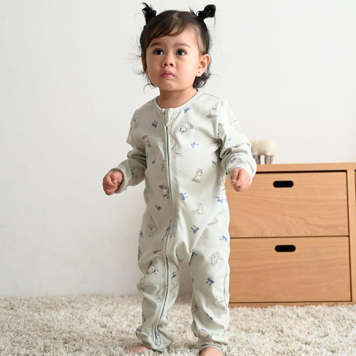 【秋冬連身衣】雙拉鍊長袖連身衣