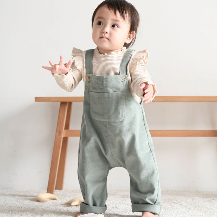 【秋冬褲子】燈芯絨 吊帶褲