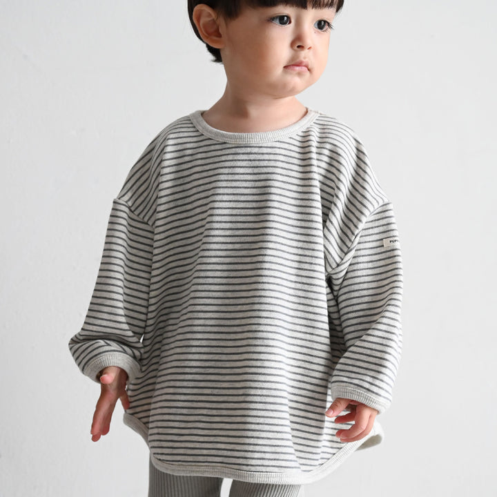 【秋冬上衣】 條紋休閒衛衣