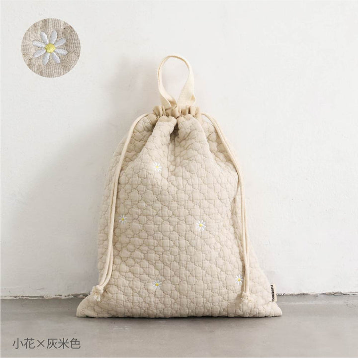 鋪棉刺繡萬用束口袋