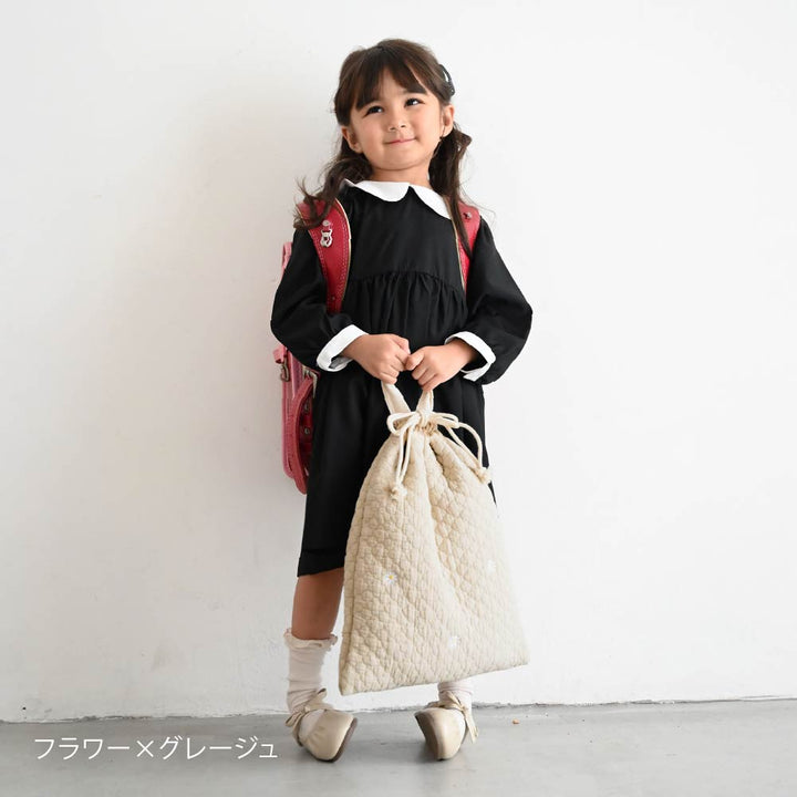 鋪棉刺繡萬用束口袋