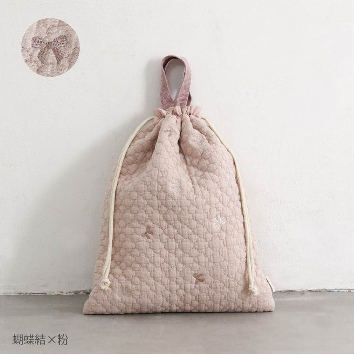 鋪棉刺繡萬用束口袋