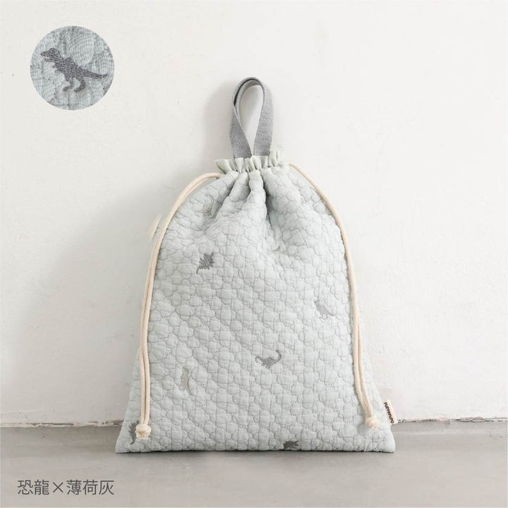 鋪棉刺繡萬用束口袋