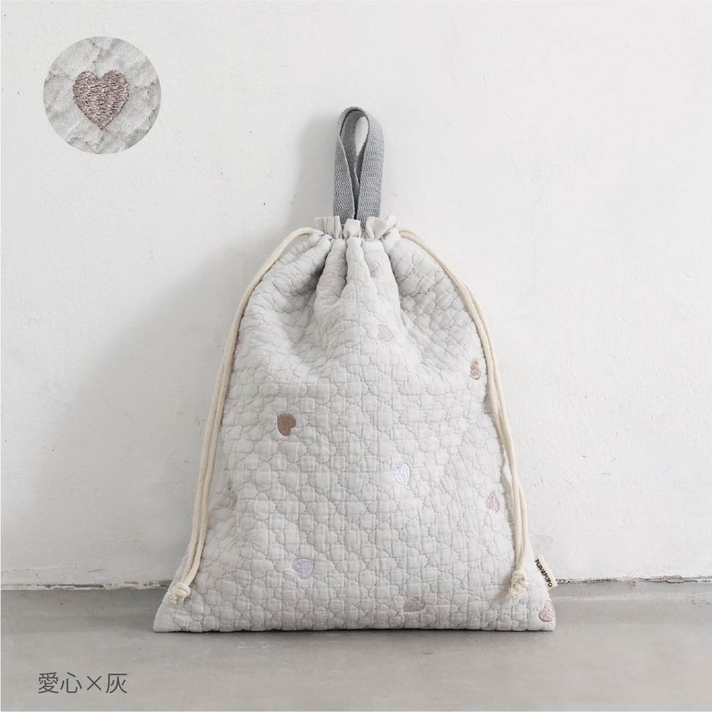 鋪棉刺繡萬用束口袋