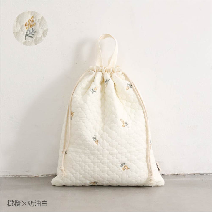 鋪棉刺繡萬用束口袋