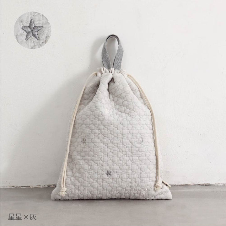 鋪棉刺繡萬用束口袋