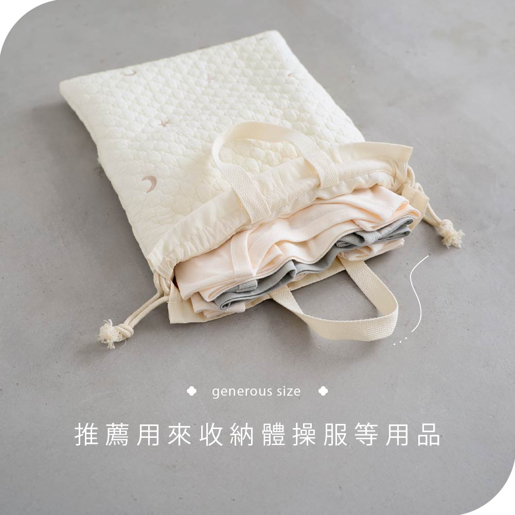 鋪棉刺繡萬用束口袋