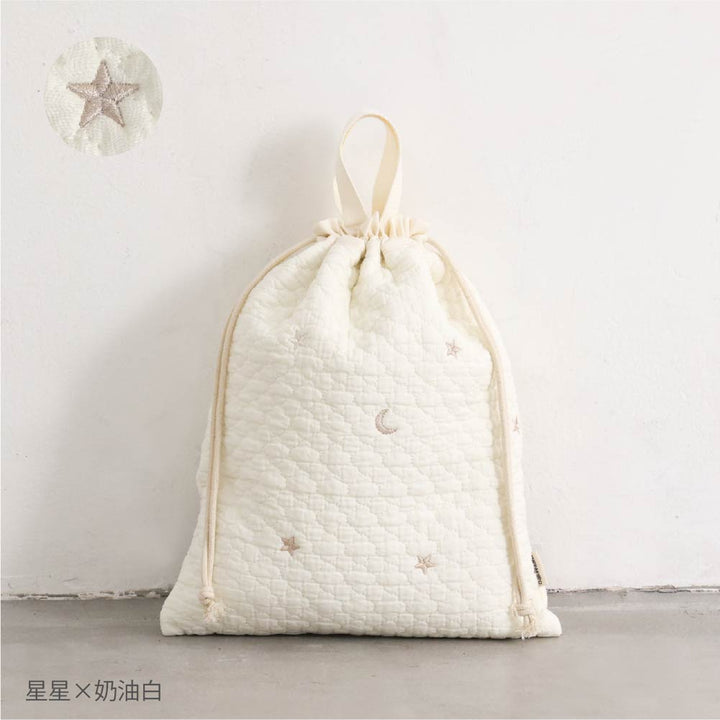鋪棉刺繡萬用束口袋
