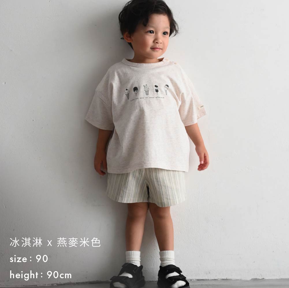 【春夏上衣】Oversize印花短袖上衣